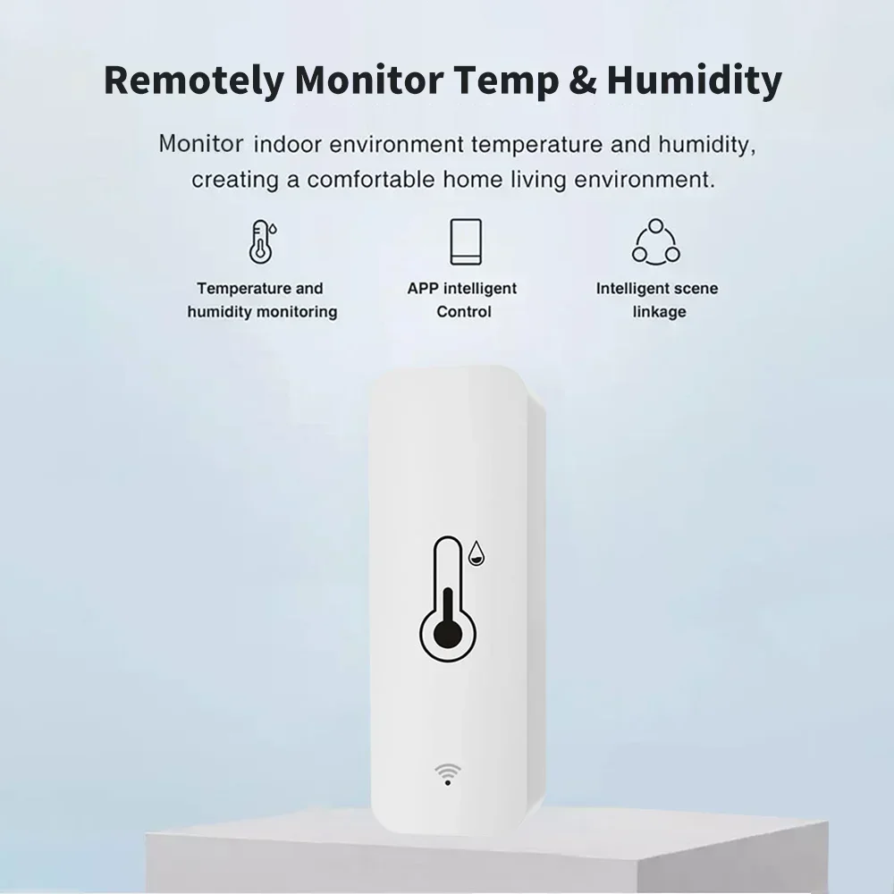 Tuya WiFi Zigbee sensore di umidità della temperatura intelligente il monitoraggio del Controller dell\'igrometro per interni funziona con Alexa