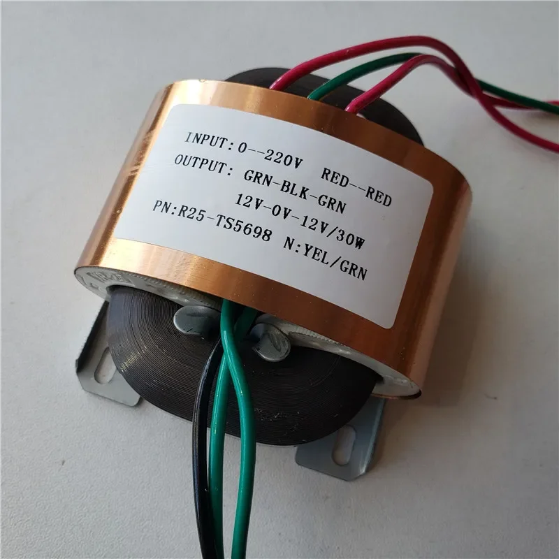 R Core Transformer 30W Dual 12V 15V 18V 24V R25 Transformers 220V To 12V-0-12V Custom Copper Shield For Power Supply Amplifier