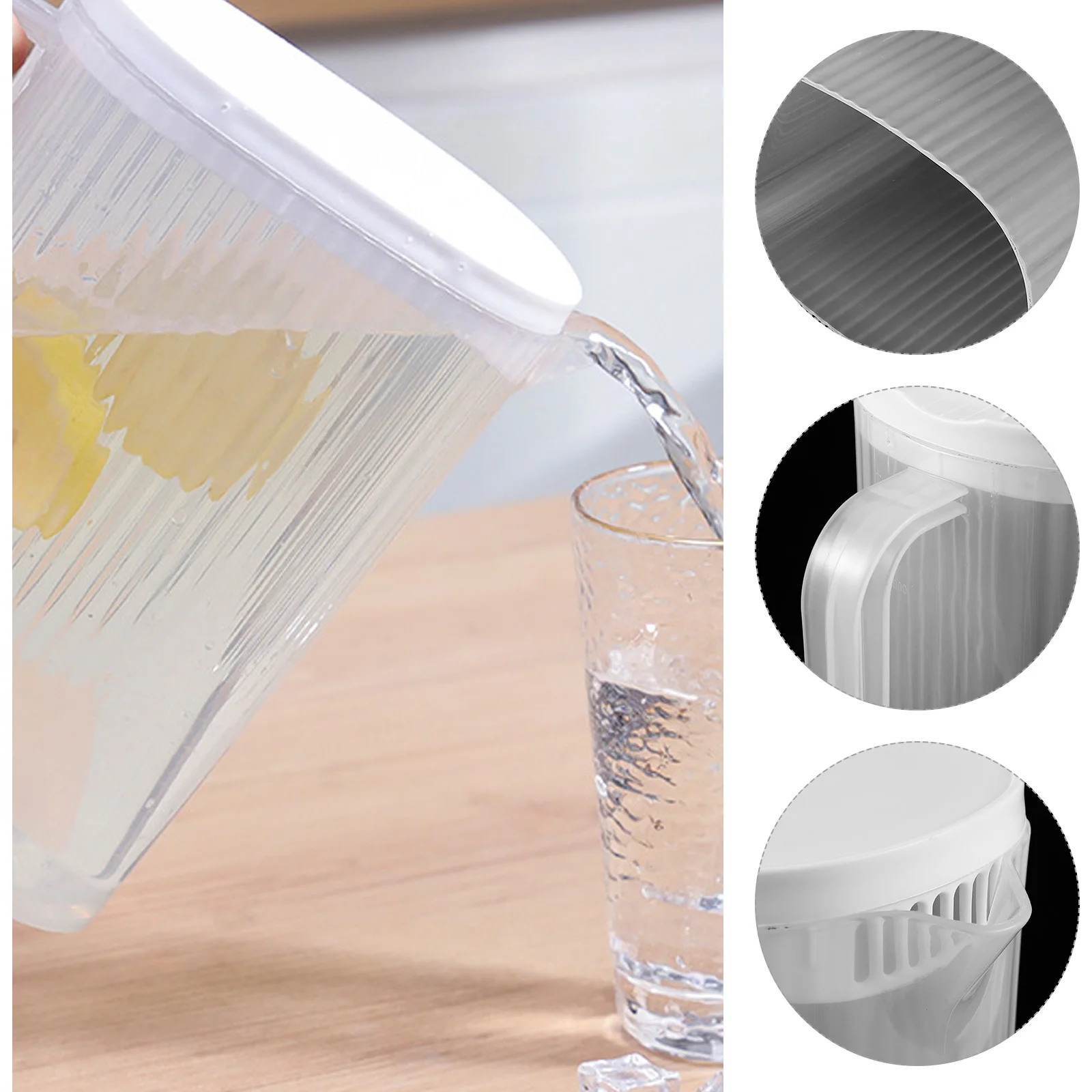 

1 шт. пластиковый кувшин для воды с крышкой, кувшин для холодных напитков для холодильника, домашнего офиса, пикника, барбекю, льда, чая, пива, молока, контейнер для хранения