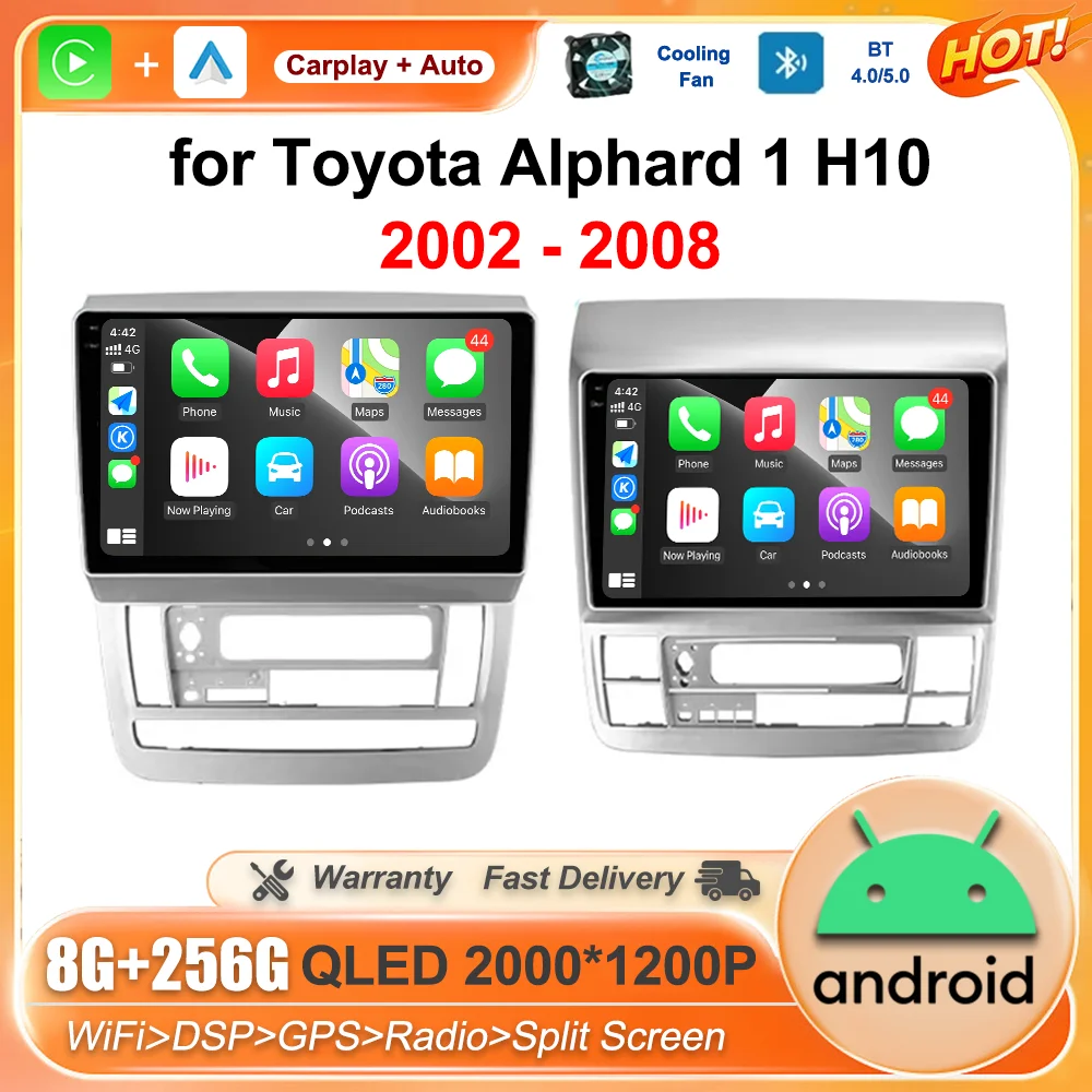 

9 inch for Toyota Alphard 1 H10 2002 - 2008 Android Intelligent System Car Radio Multimedia Player GPS Navi DSP Stereo HD Screen