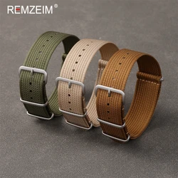 Nylon Strap Orange Men's and Women's Casual Wristwatch Strap 18mm 20mm 22mm Universal Replacement Watch Band