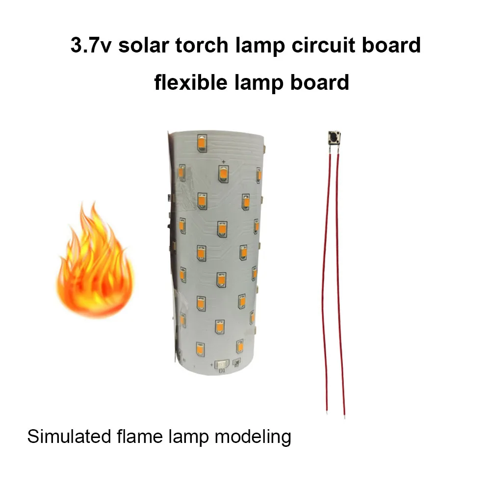 3.7V Lamp Board Flexible 51 LED Control Drive Board 3 Modes Solar Flame Light Circuit Board Battery Powered Electrical Equipment