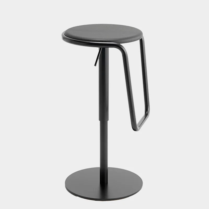 Leather Swivel Bar Stools High Black Adjustable Barber Metal Bar Chairs Computer Aesthetic Taburete Alto Garden Furniture Sets
