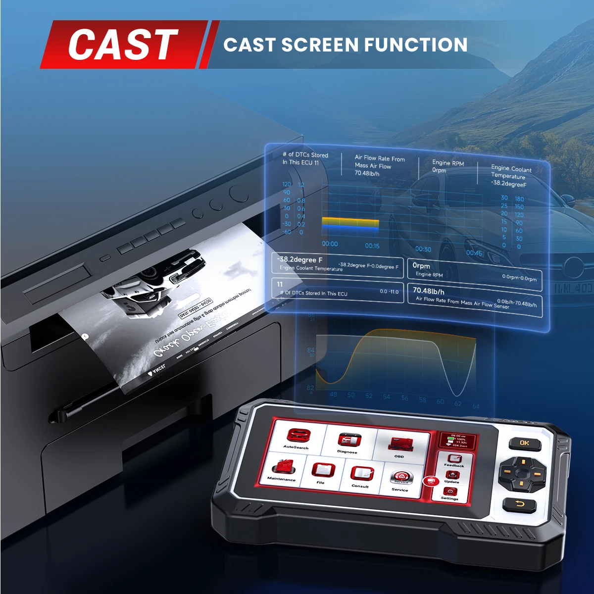 ANCEL FX6100 OBD2 Allsystem-Autoscanner CAN FD 15+ Reset Funktionen Bidirektionale Steuerung OBD 2 Diagnosegerät Lebenslange Kostenlose Updates – Detail 10