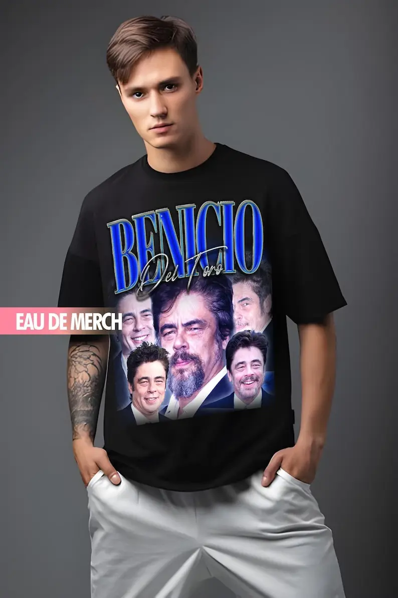 

BENICIO DEL TORO Футболки / Винтажная рубашка Benicio Del Toro / Футболка Benicio Del Toro 90-х