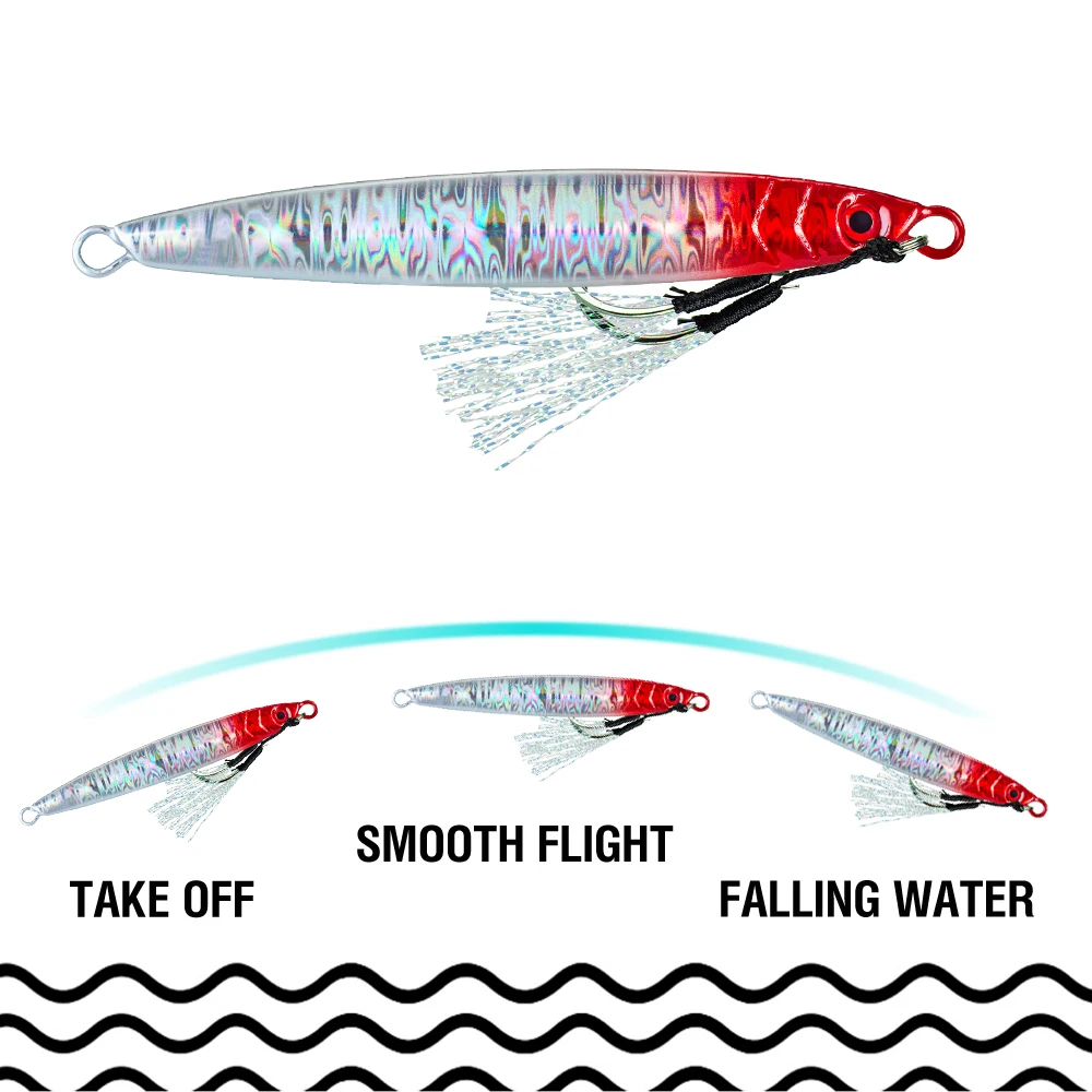 1Pc Metal Jig Casting Lure 14g-100g Sinking Metal Jigging Lures Artificial Hard Bait Fishing Jig with 3D Eyes And Sharp Hooks - view 4