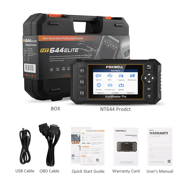 Maintenance and reset O B D diagnosis of Foxwell NT644elite automobile whole system tester