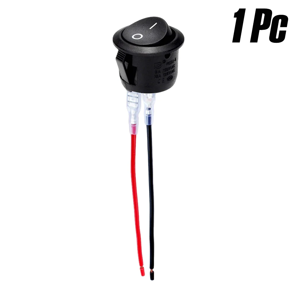 1–10 Stück 20 mm runder praktischer Joystick-Schalter SPST 2-poliger Snap-in-EIN-Off-Kippschalter Universal 12 V für Auto, Wohnmobil, Boot