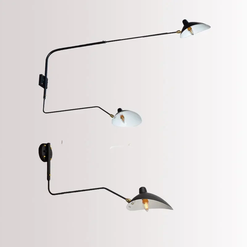 

Modern Black Adjustable Led Wall Lamp For BathRoom Bedroom Vintage Industrial Rotatable Wall Lights For Home Wall Decor