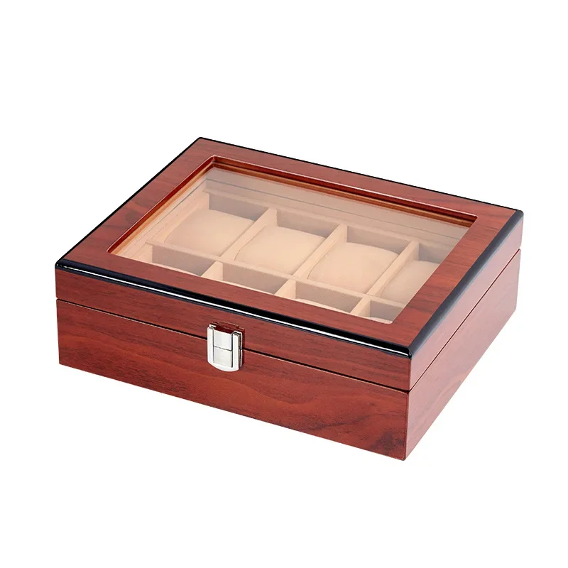 Wholesale Exquisite Lacquered Watch Storage Display Case Box Wood Grain Dustproof Boxes Watch Case Storage for Rex LuxuryTop Box