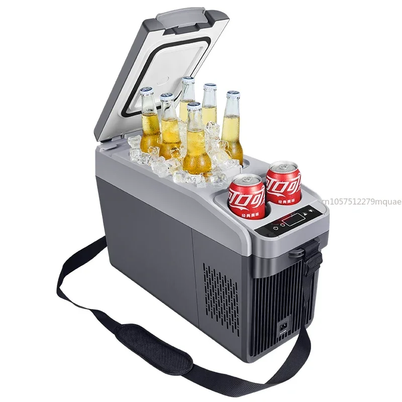 Car Refrigerator Vertical Central Armrest Box Strap Refrigerator 12V24V Commercial Vehicle MPV Modified Compressor Refrigeration