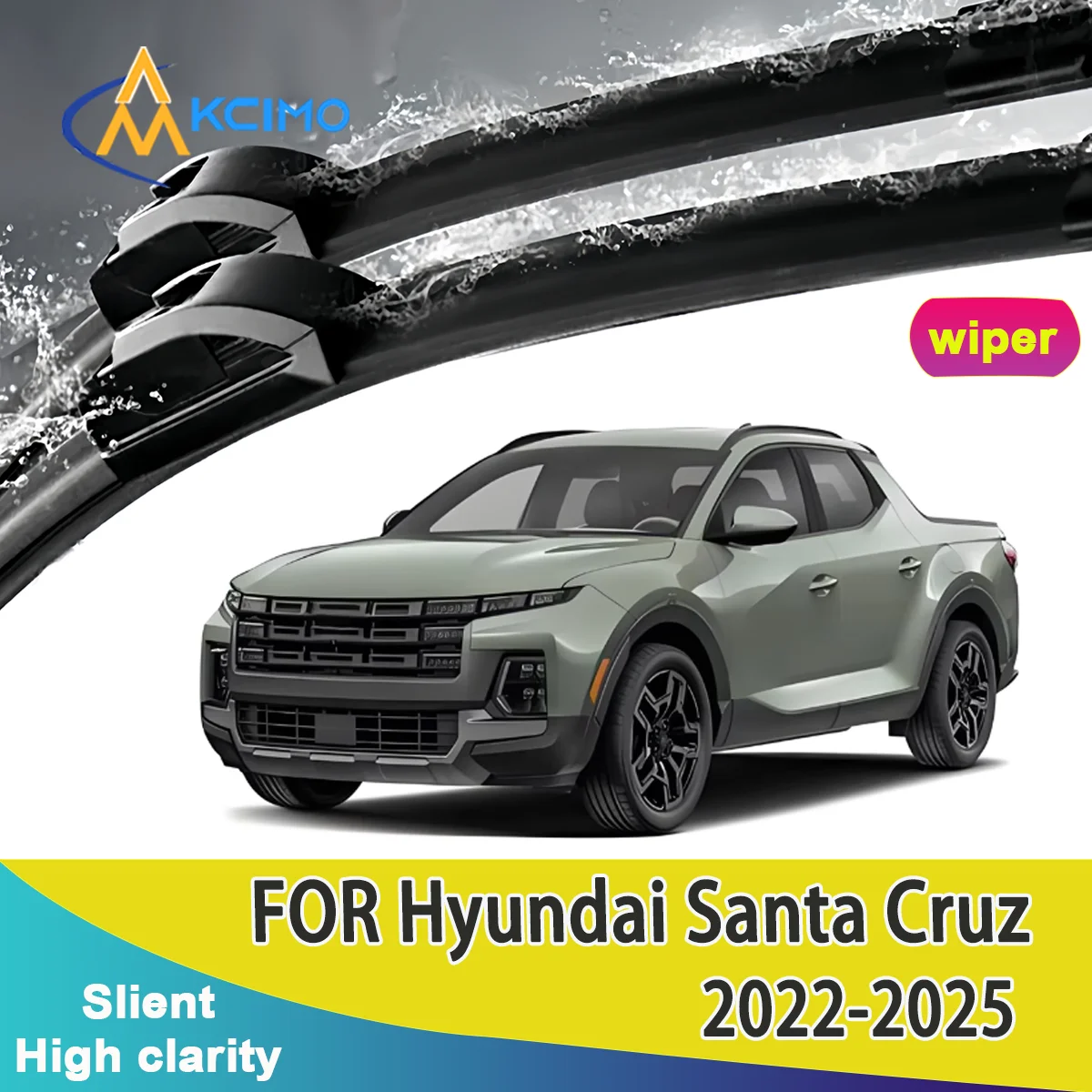 

KCIMO 2PCS New Wiper Blades for Hyundai Santa Cruz NX4a OB 2022-2025 Front Windshield Auto Wipers Blade Accessories 2025 2024