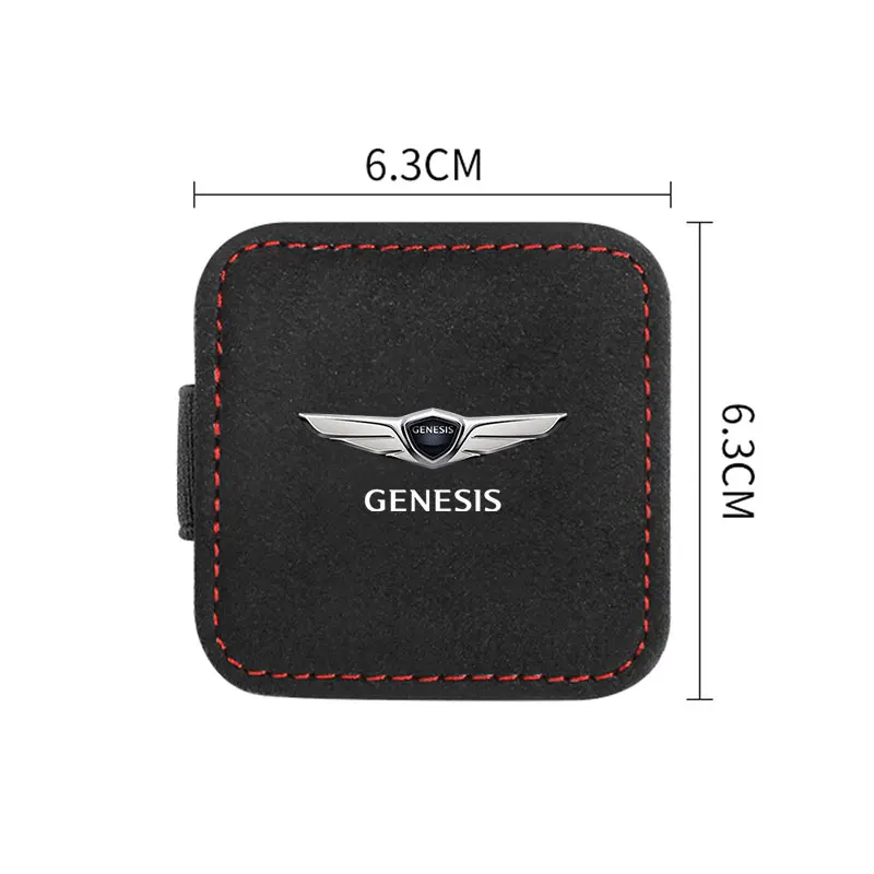 ตัวล็อคเข็มขัดนิรภัยรถยนต์แบบหนังกลับ สำหรับรถยนต์เจเนซิส คูเป้ G80 G70 GV60 GV70 GV80 BH GH G90 X GV90 ตัวล็อคแม่เหล็ก อุปกรณ์เสริม