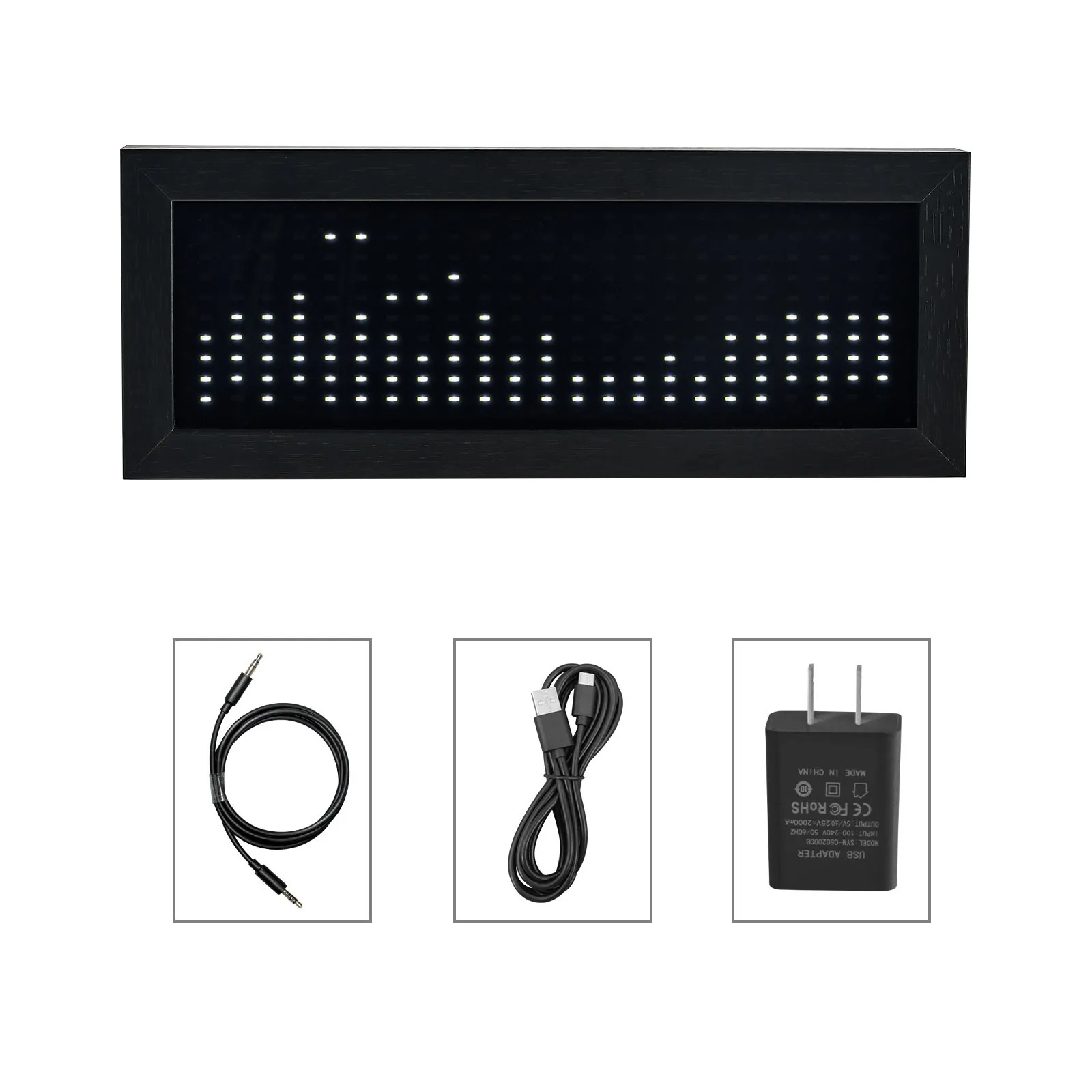 HiFiAMP Heareal MS1 LED Music Spectrum Light Voice Control Pickup Dual Channel Input Rhythm Light