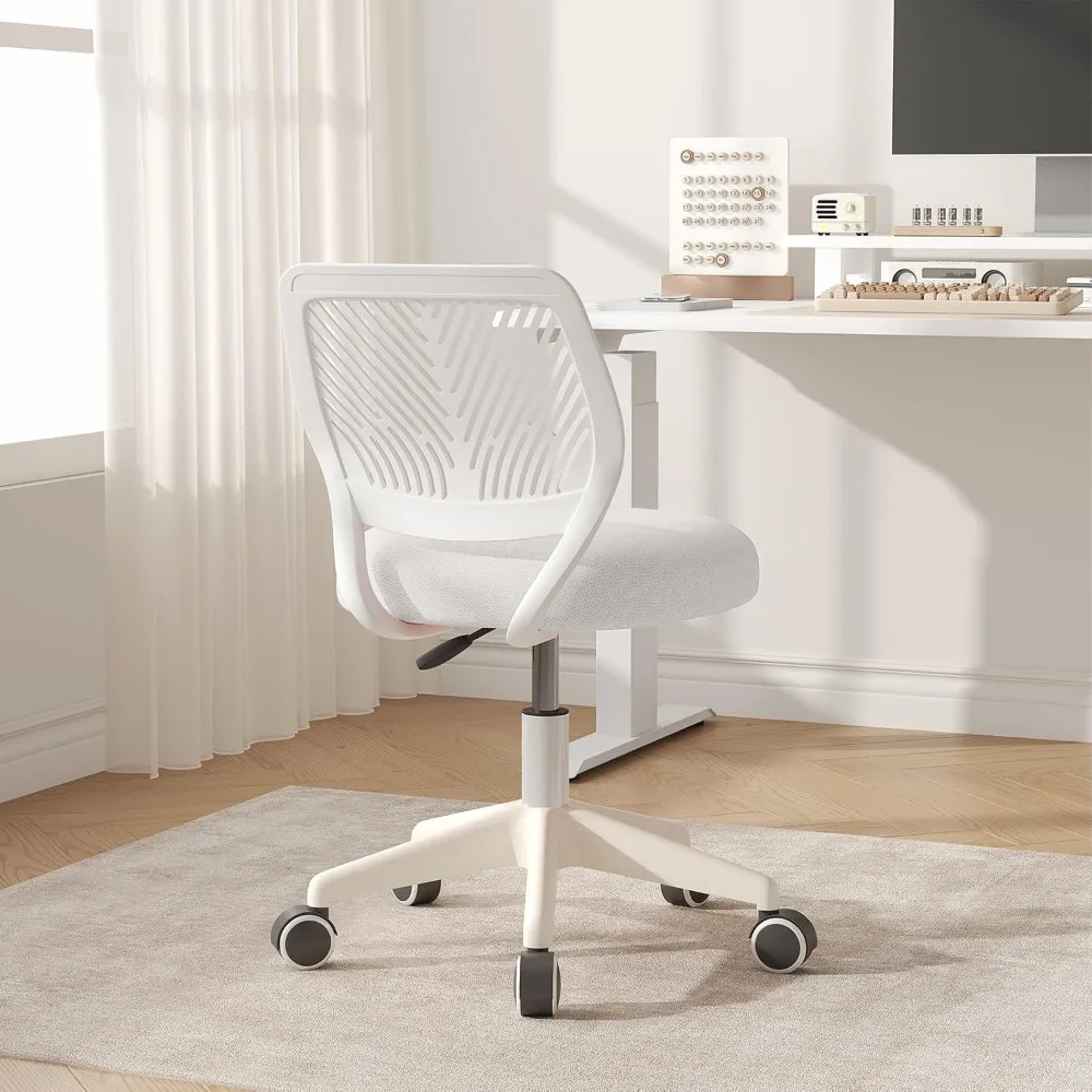 Ergonomic Adjustable Height Swivel Rolling Office Chair with Soft Mesh Cushion for Small Study and Comfortable Use