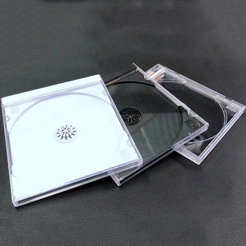 Translucency CD Jewel Case With Clear Tray Plastic Dust Protection Case Capacity 1/2 Discs Anti-scratch CD Protective Case