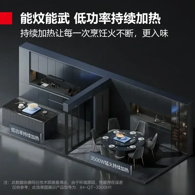 Demas 3500W ハイパワー IH クックトップ - ホテルや家庭での調理に最適なスリムライン。 ハイパワーフラット電気クックトップ