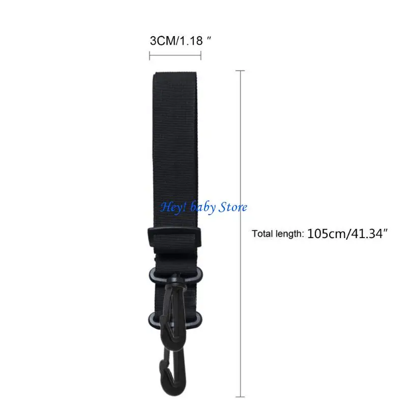 Q1FE Stroller Shoulder Strap Wheelchair Carriage Bag Carry Strap Hook Hanger Foldable Traveling Baby Pram Accessory