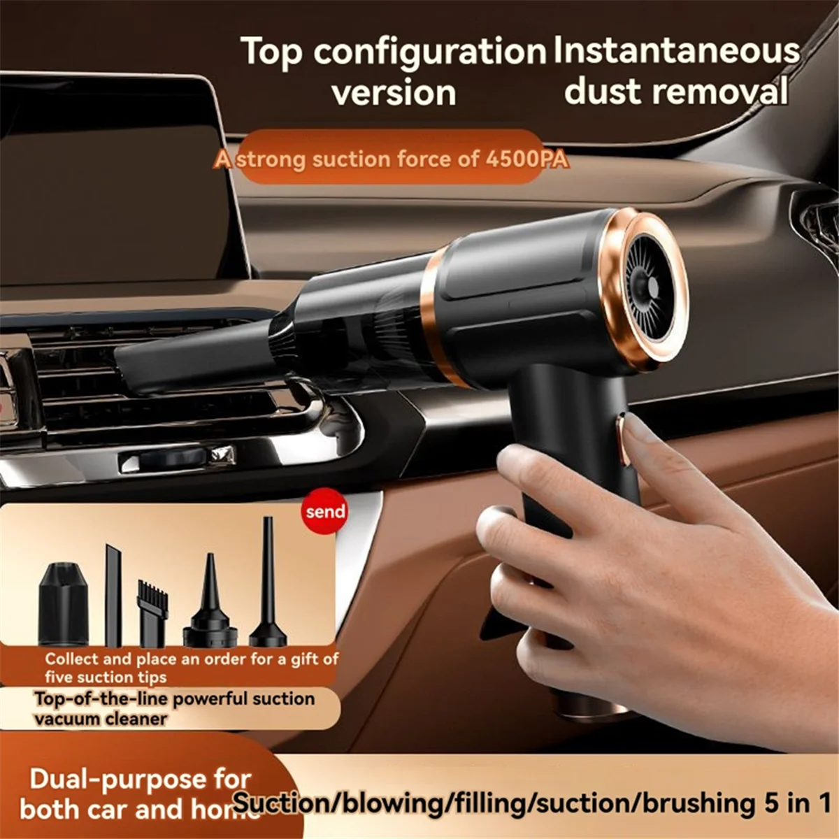 A20M Handheld Cordless Vacuum Cleaner Vacuum Cleaner for Home and Car Handheld Portable Small Cordless Vacuum Cleaner