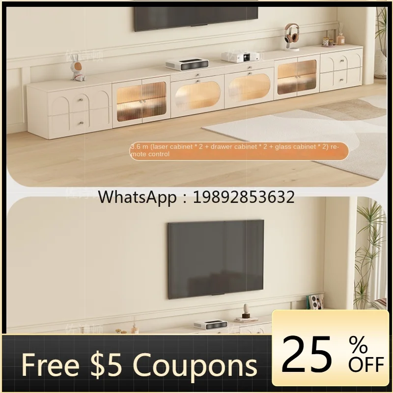 

ZZXL Laser TV Cabinet Floor Legless Combination Deck TV Stand