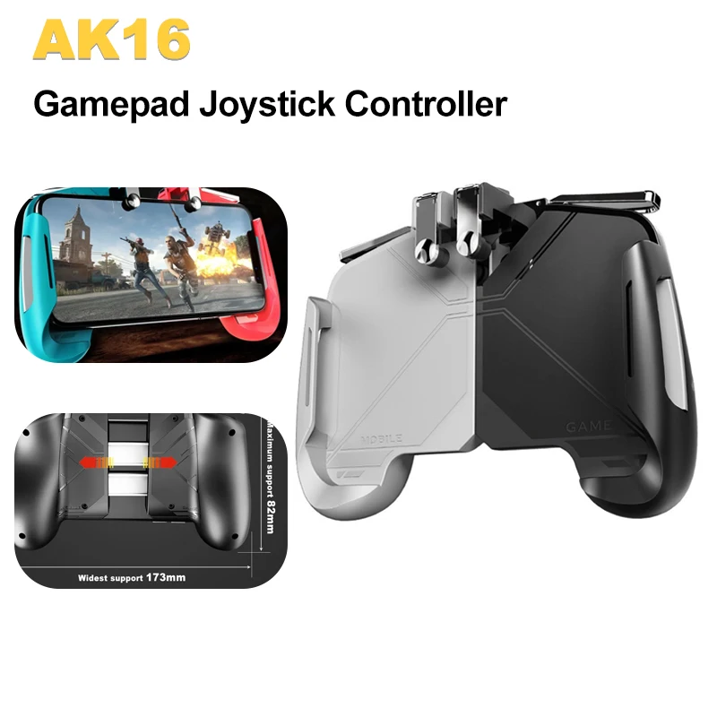 

AK16 Mobile Phone Gamepad Joystick Controller L1R1 Shooter Stretchable Game Trigger Handle for IOS Android Gaming Accessories