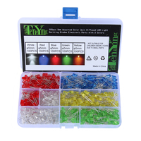 500pcs 5mm LED Light Emitting Diodes Kit Assorted Color Diffused for DIY Projects School Experiments Car