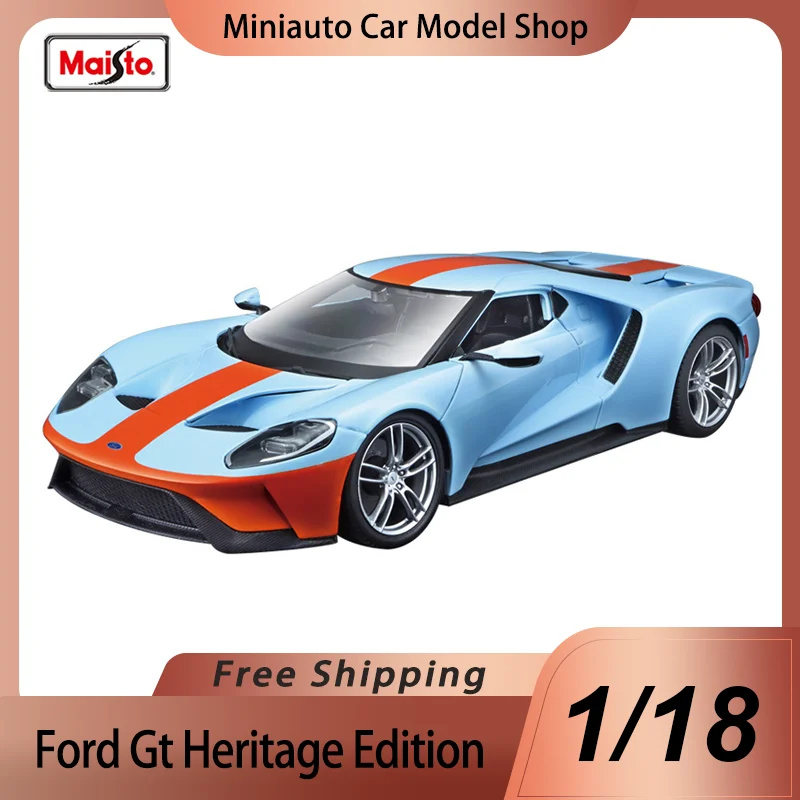 

Новая модель автомобиля в наличии Maisto 1:18 2017 Ford Gt редкая Co, фирменная версия спортивного автомобиля персика, миниатюрная модель автомобиля из сплава, подарок