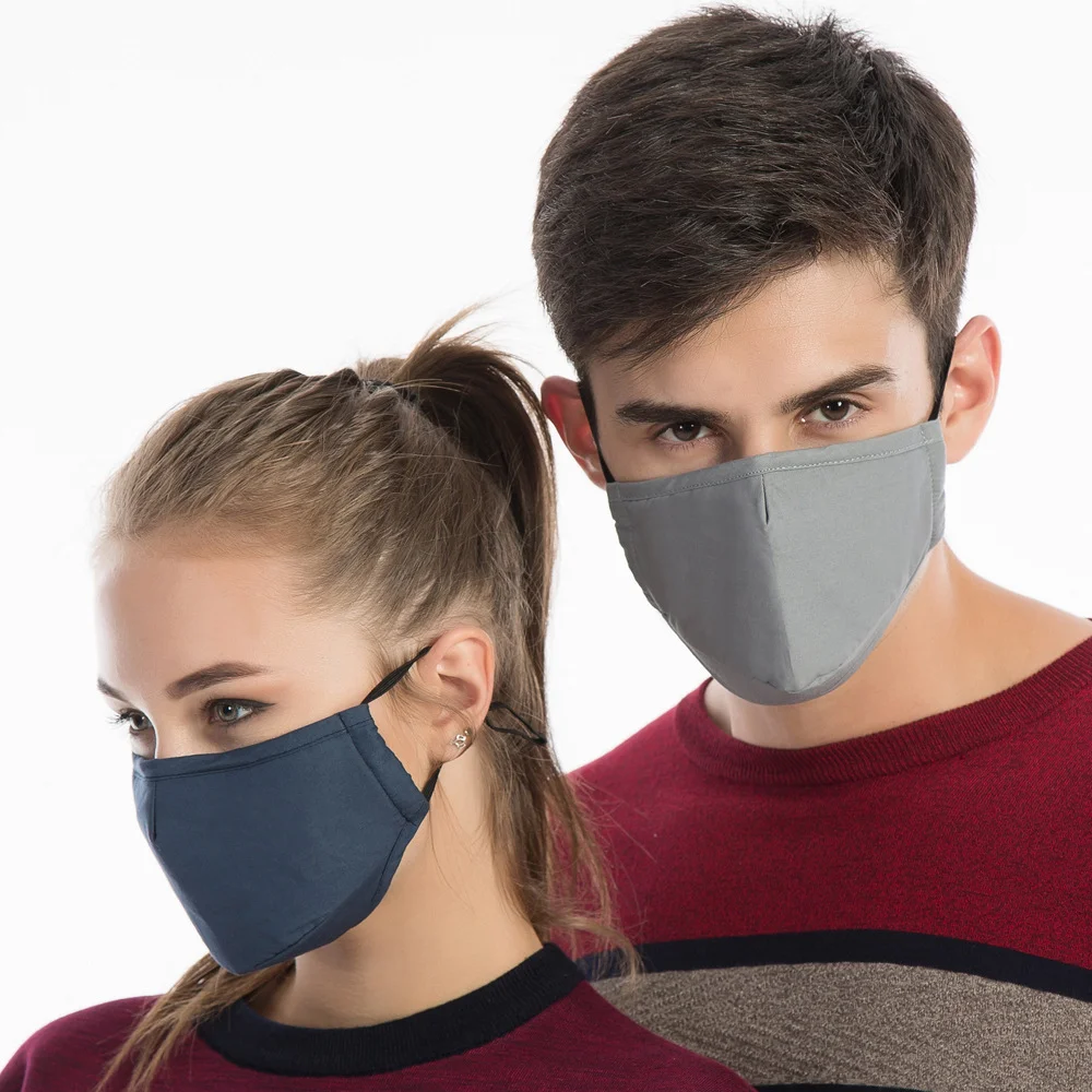 1pc Adults Fashion Korean-style Protection PM2.5 Activated Carbon Gauze Mask Anti-fog Haze Dustproof Cotton Breathable Mask