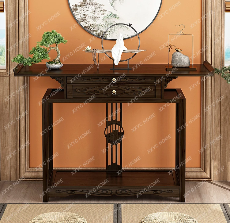 Console Tables a Long Narrow Table Altar Buddha Shrine Entrance Foyer Long Table Hallway Desk