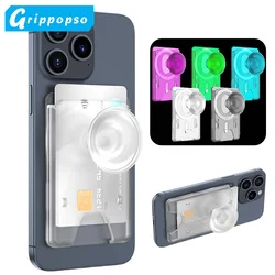 Grippopso Magnetische Kaarthouder Portemonnee Telefoon Grip Tok Stand Socket Kaart Case Voor Magsafe Accessoires Voor Iphone Xiaomi Etc.