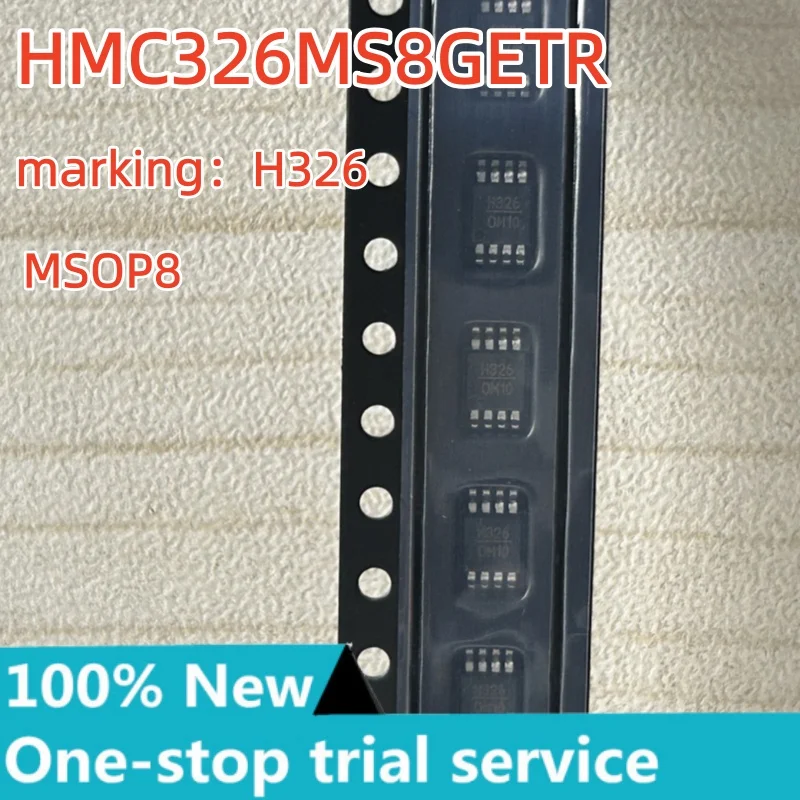 2-50 peças % novo estoque hmc326ms8getr hmc326ms8ge pacote h326 serigrafado msop8 amplificador de driver rf chip ic
