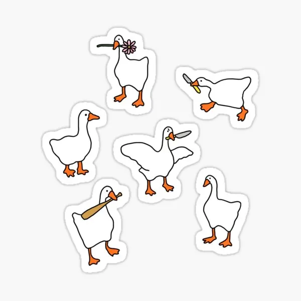 Silly Goose Bundle  5PCS Stickers for Wall Laptop Window Living Room Water Bottles Cute Anime Decor  Funny Art Decorations Kid