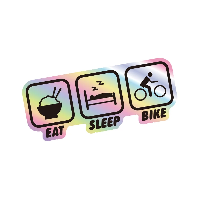 2pics EAT SLEEP BIKE Bicycle Frame Sticker Top Tube Seat Tube Fork Sticker MTB Road Bike Decals Cycling Decorative Waterproof