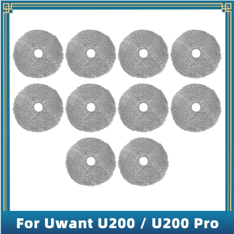 ABBK-Washable Mop Cloth For Lydsto W2 / UWANT U200 Robotic Vacuum Cleaer Replacement Spare Parts Mopping Pad