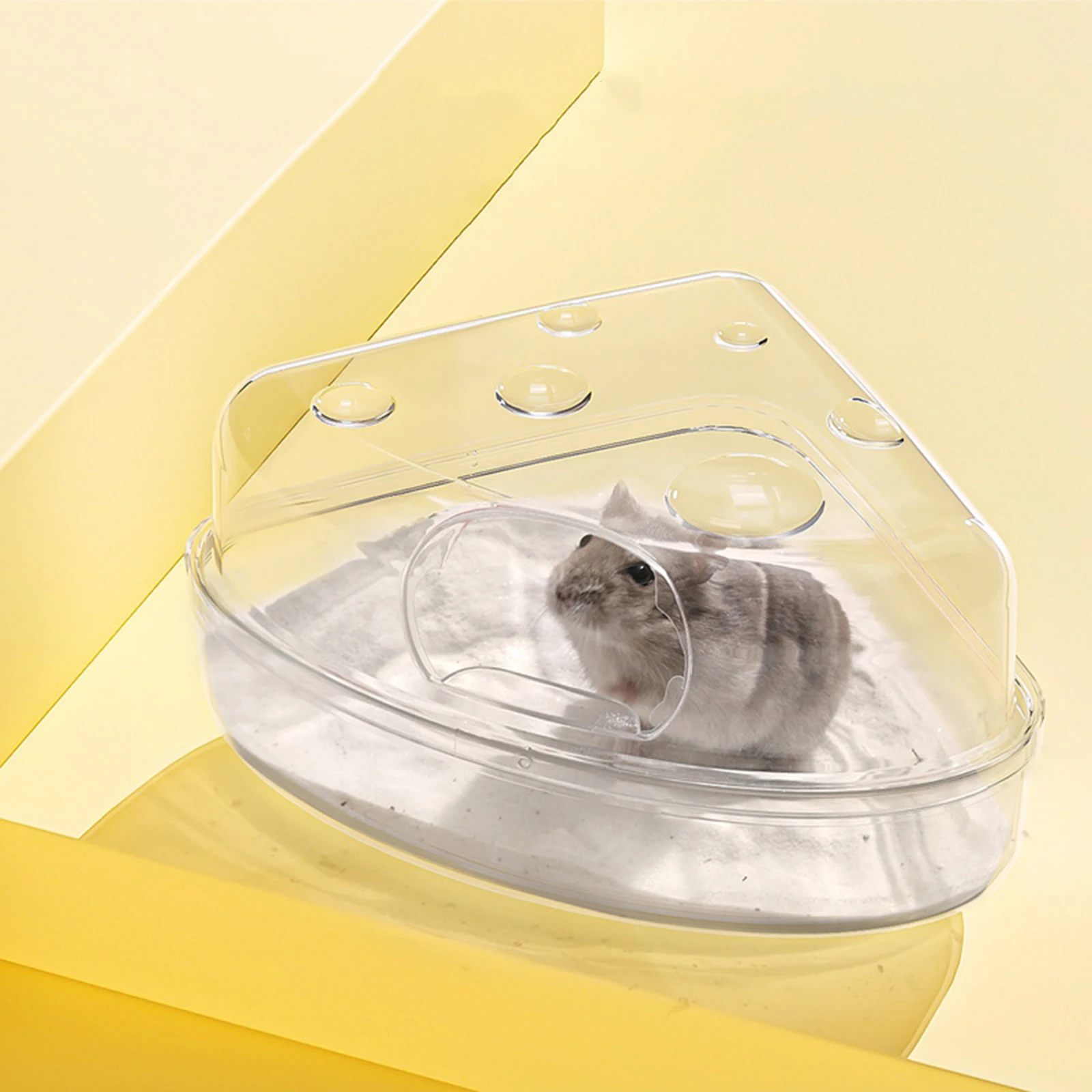 Hamster Sand Bath Container Chinchilla Pet Bathtub Supplies for Mice Small Animals Squirrels Bath Box Gerbils Bathroom Cage