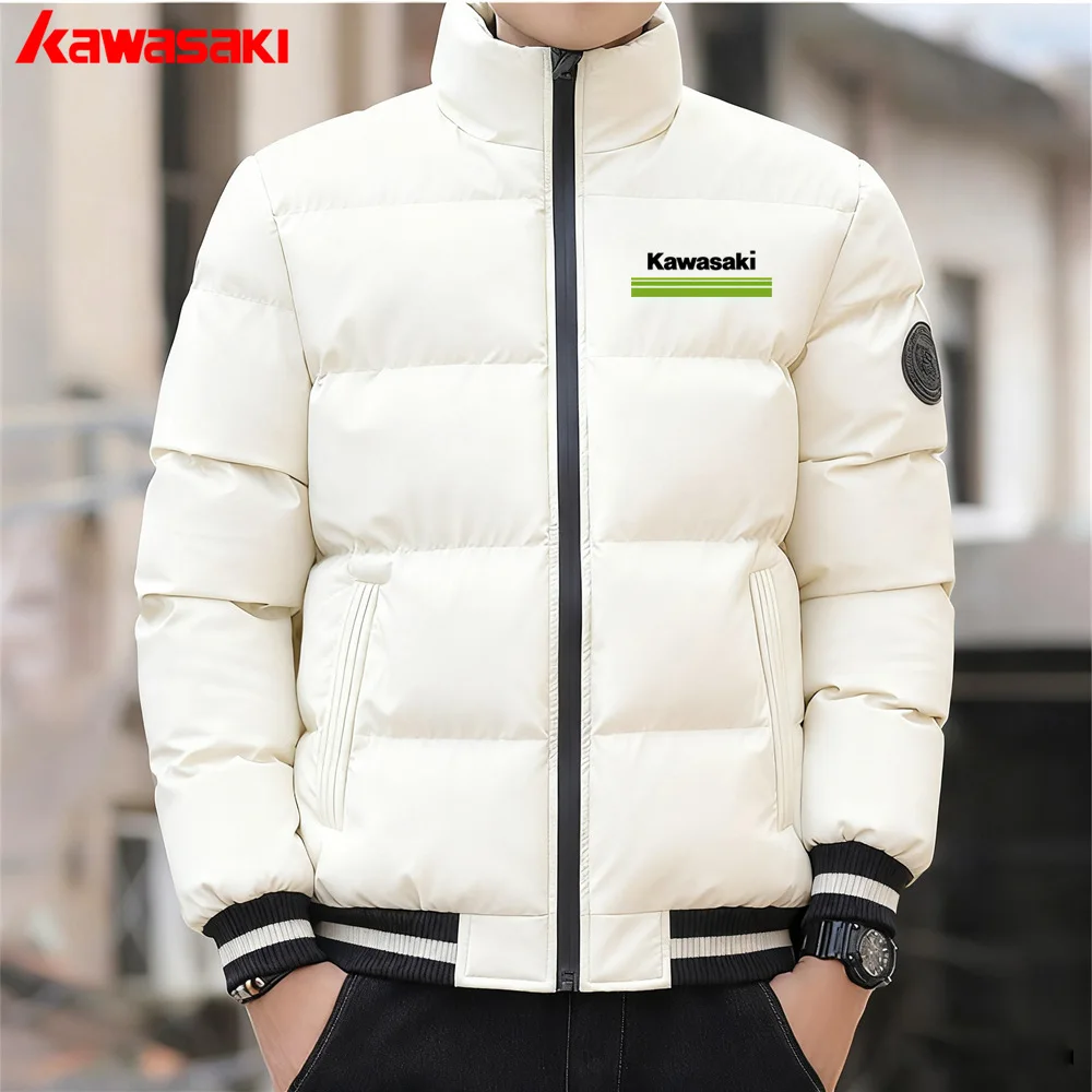 

Down Jackets Kawasaki Coat Parker Jacket 2025 New Thick Warm Winter Casual Cold and Waterproof Clothing Men's Puffer Jackets