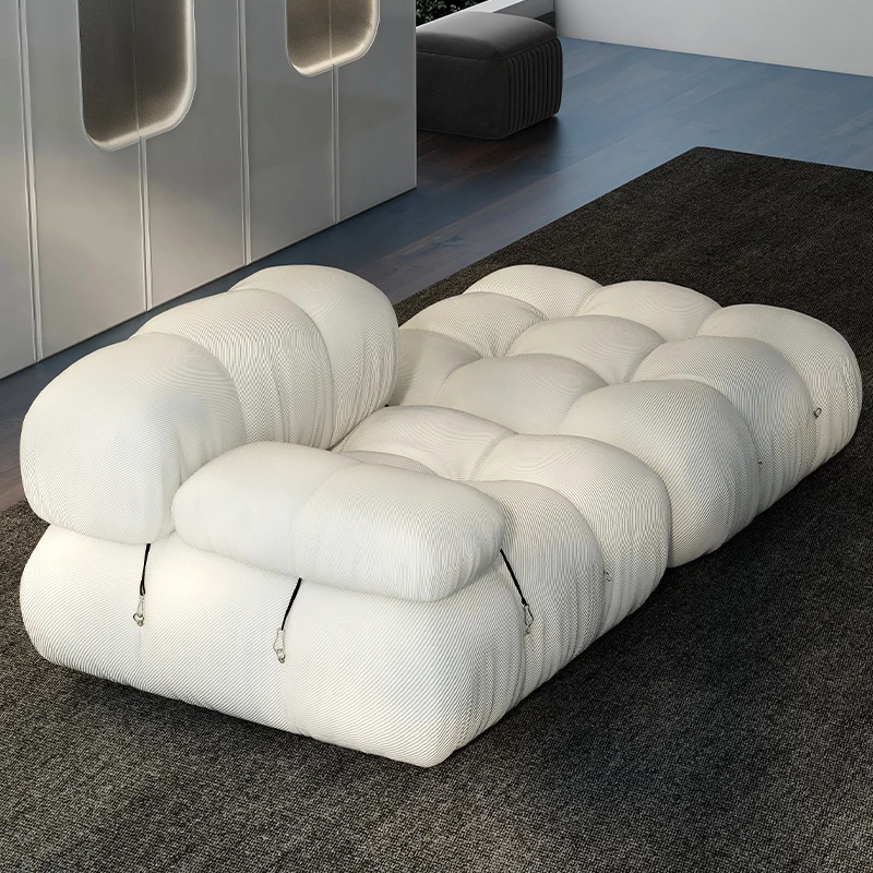 Comfortable White Sofa Full Body Cheap Foam Sponge Nordic Style Sofa Recliner Relax Adults Divani Soggiorno Bedroom Furniture