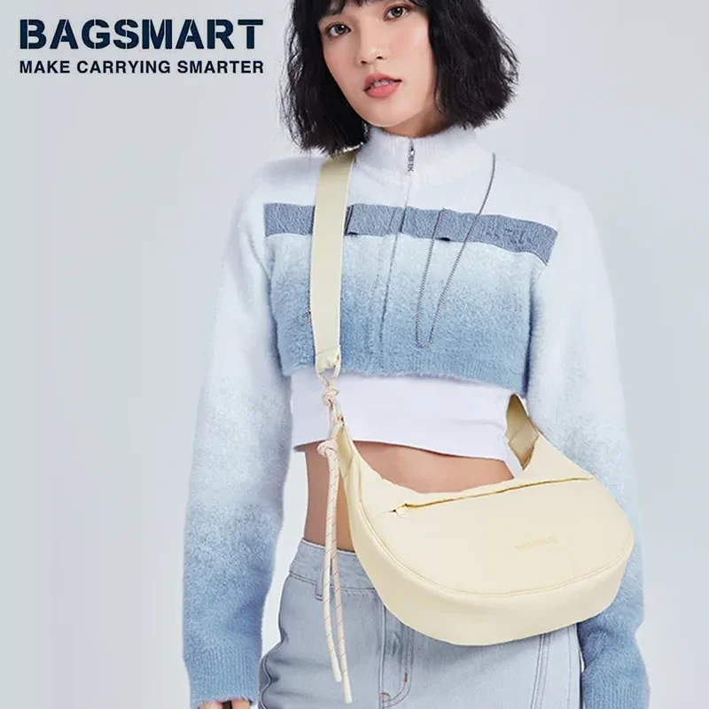 

BAGSMART Nylon Handbags Shoulder Bag Fashion Crossbody Bags for Teenager Girls Men Messenger Bag Student School Bags Sac