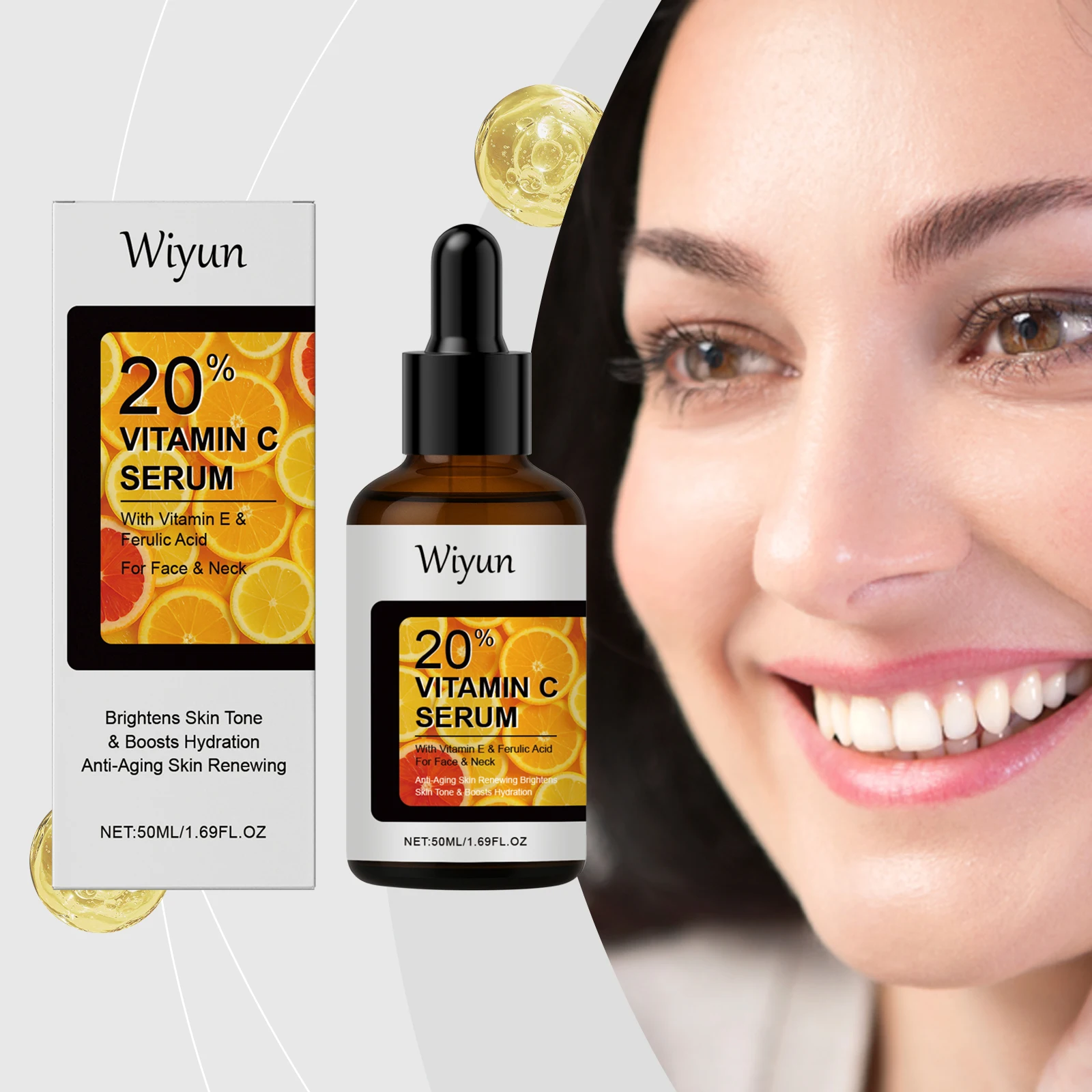 

1PC Vitamin C Facial Serum Effectively Improves Dullness Lightens Spots and Reduces Skin Imperfections