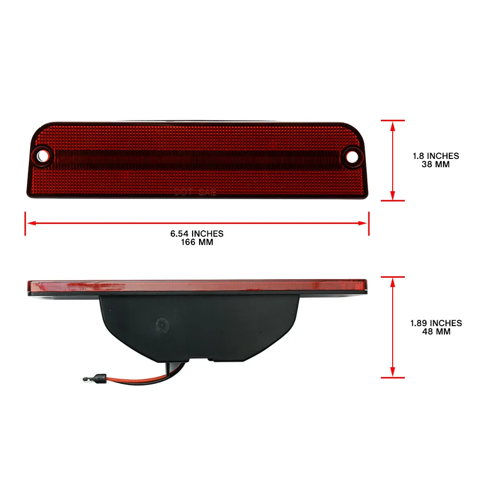 For Jeep Wrangler TJ 1997-2006 Unlimited LJ 2004-2006 Led High Mount 3rd Brake Light Rear Tail Additional Stop Lamp 55055280AB