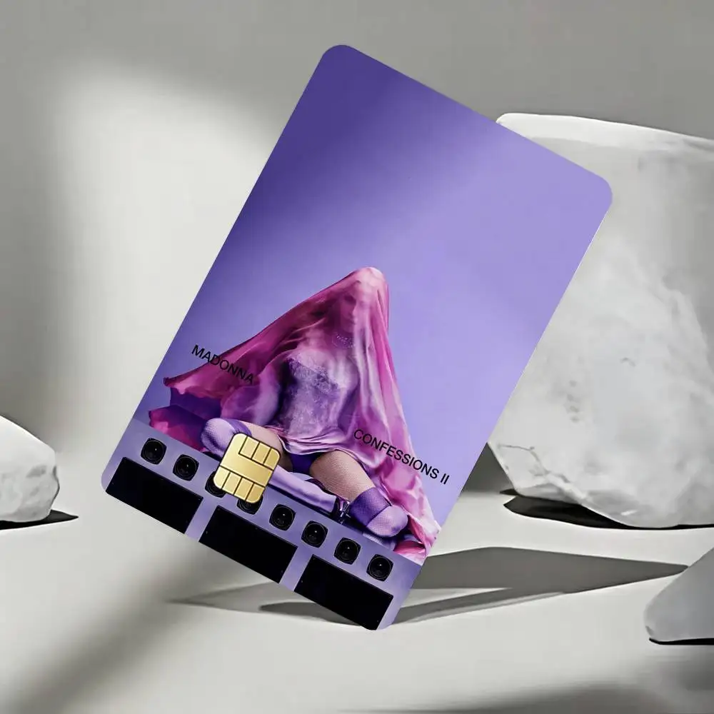 M-Madonna C-Confessions I Feel So Free Decorative Waterproof Film Skin Cover Credit Card Stickers Debit Front Bank Bus Pass