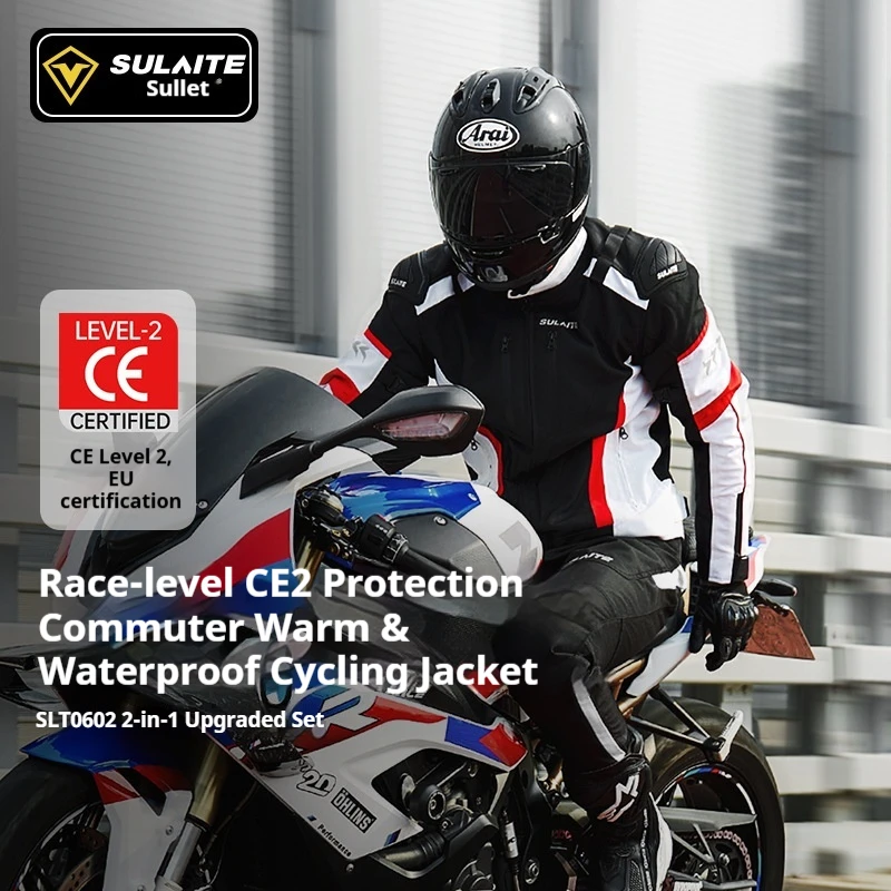 

SULAITE Winter Adult Motorcycle Riding Suit Two In One Set Removable Liner Waterproof Windproof Warm Anti Fall For Riders