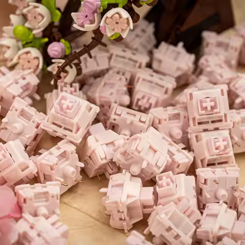 HUANO Sakura Switch Linear 35gf 5pins Custom Mechanical Keyboard Accessories Factory Lubrication PRO5 Spring Imported From Japan