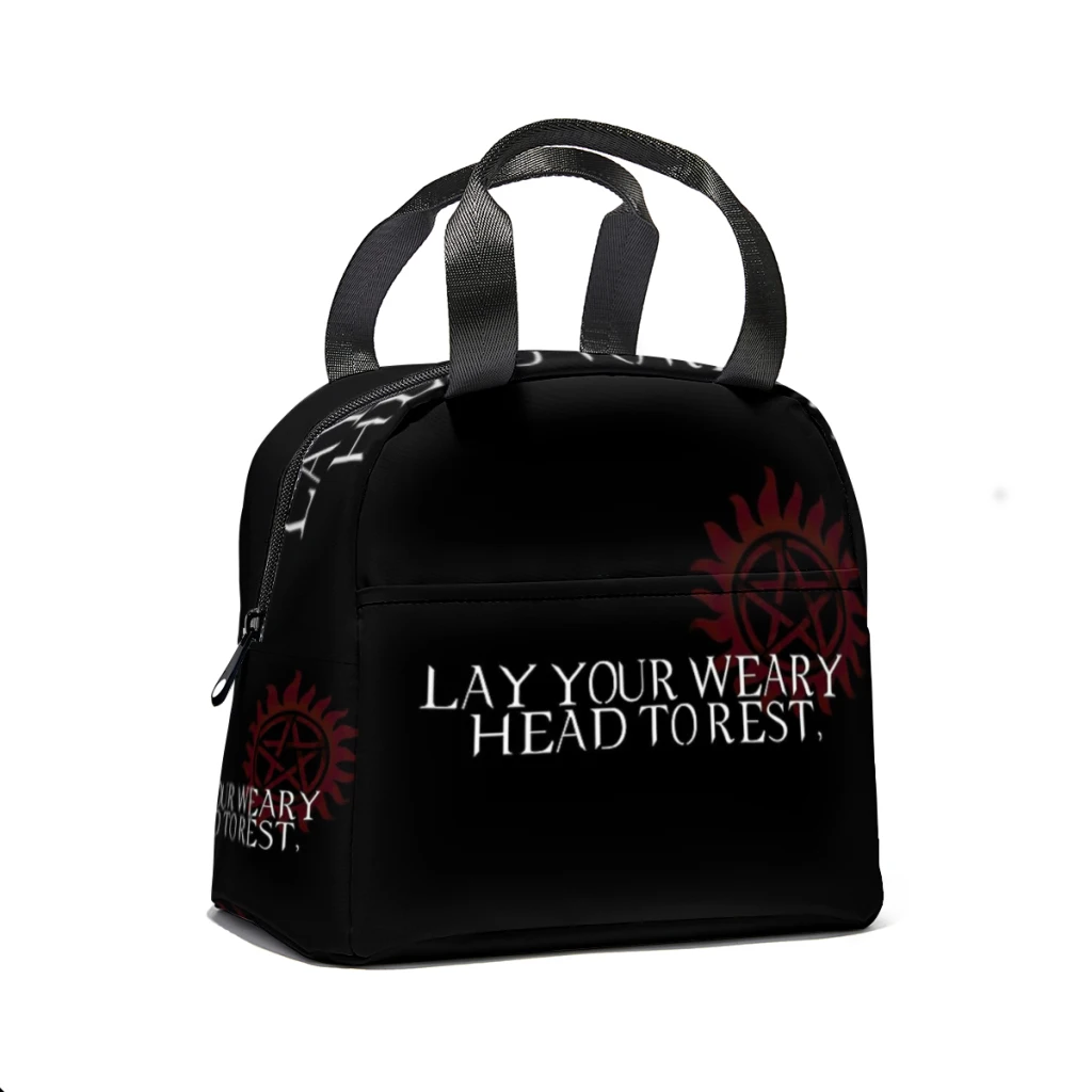 Lay your weary head to rest Lunch Box Women Multifunction Cooler Thermal Food Insulated Lunch Bag Kids Portable Picnic Tote Bags