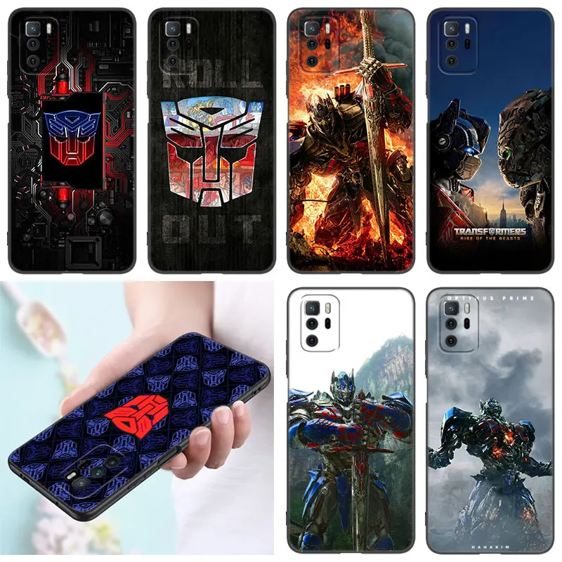 Transformers Hot Cool Black Silicone Phone Case For Xiaomi Redmi Note 9 10 11 12 13 Pro Plus 11S 4G 11T 5G 9S 10S 12S