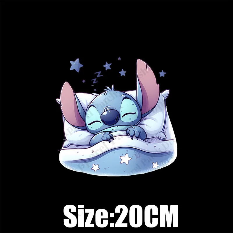 Cartoon Lilo & Stitch Patch for Clothing DIY Kids TShirt Hoodies Clothes Washable Heat Transfer Patch Clothing Custom Decor Gift