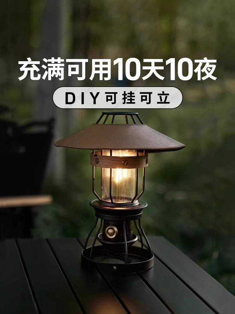 

Наружный подвесной походный светильник с длительным сроком службы батареи, зарядка, водонепроницаемый атмосферный светильник для кемпинга, светодиодное освещение, светильник для палатки