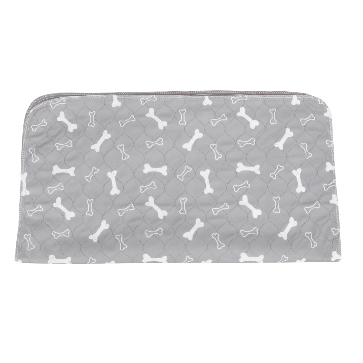 

1Pcs Dog Pet Pad Reusable Washable Non-Slip Anti- Absorbent 40x60cm Gray Bone Design for Carrier