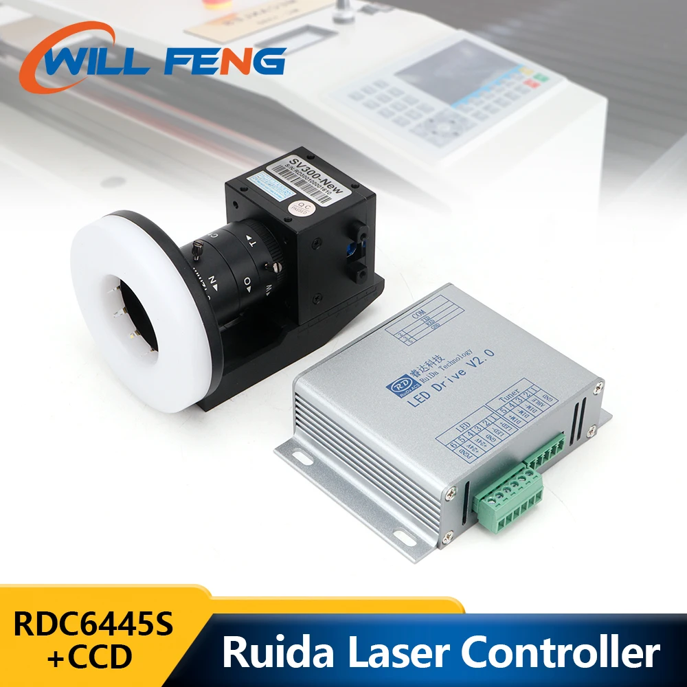 Will Feng Ruida CCD Vision Co2 Laser Contrmatérielle, 3.5 "Panel Mainboard Camera Scan, Gravure et découpe laser, Rdv6445