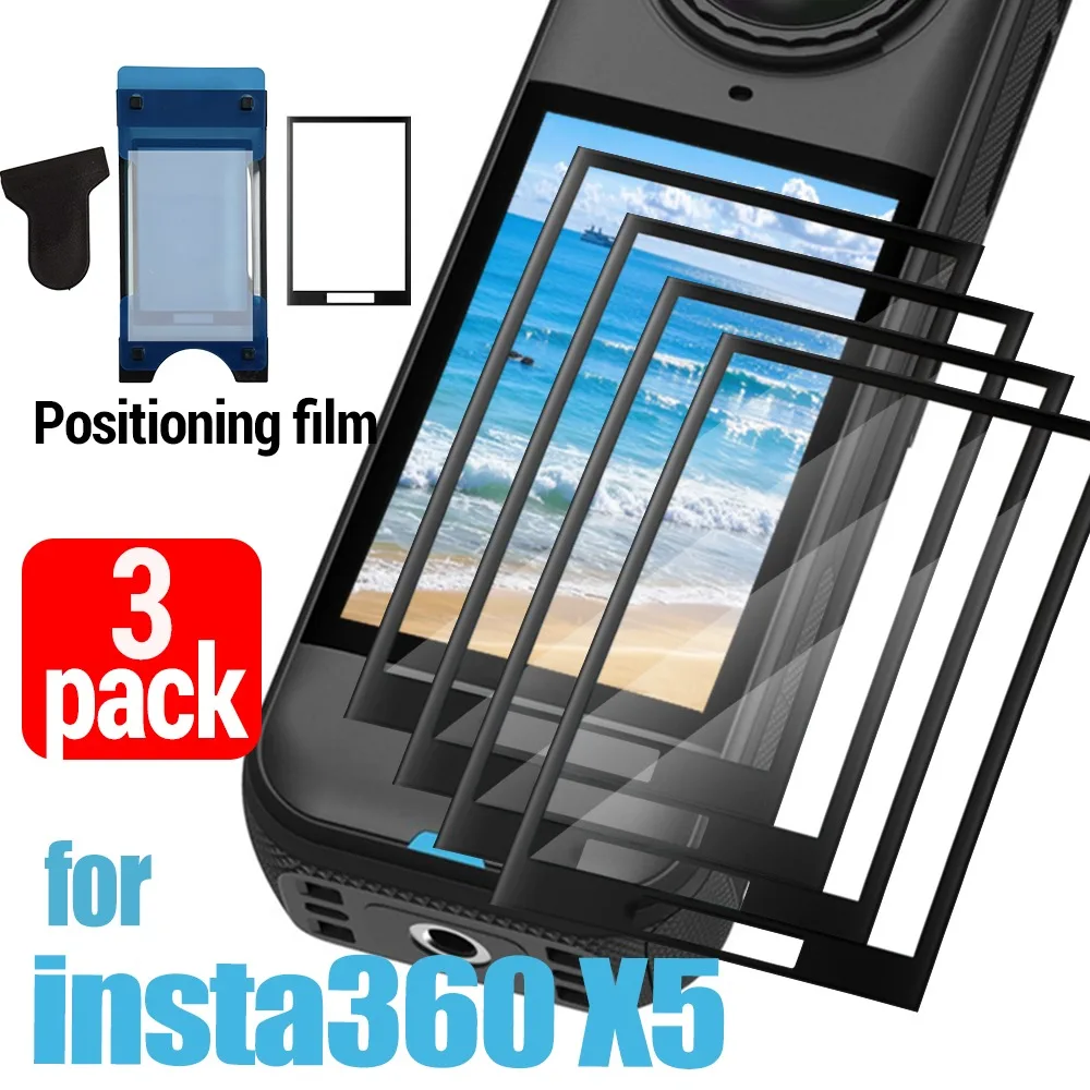 1-3Sets for Insta360 X5 Screen Protector Positioning Composite Film Camera Anti-Scratch Protective Films Full Coverage Not Glass